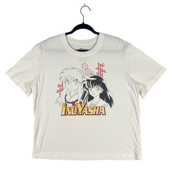 Inuyasha Other - Inuyasha Anime Graphic T Shirt XXL Cream Manga Kagome Y2K Tee